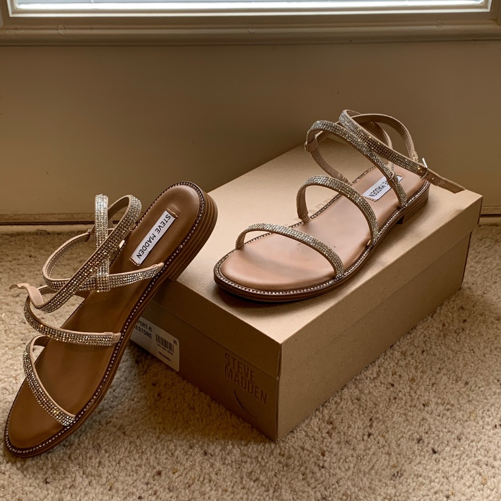 Steve Madden Rhinestone Sandals, size 9